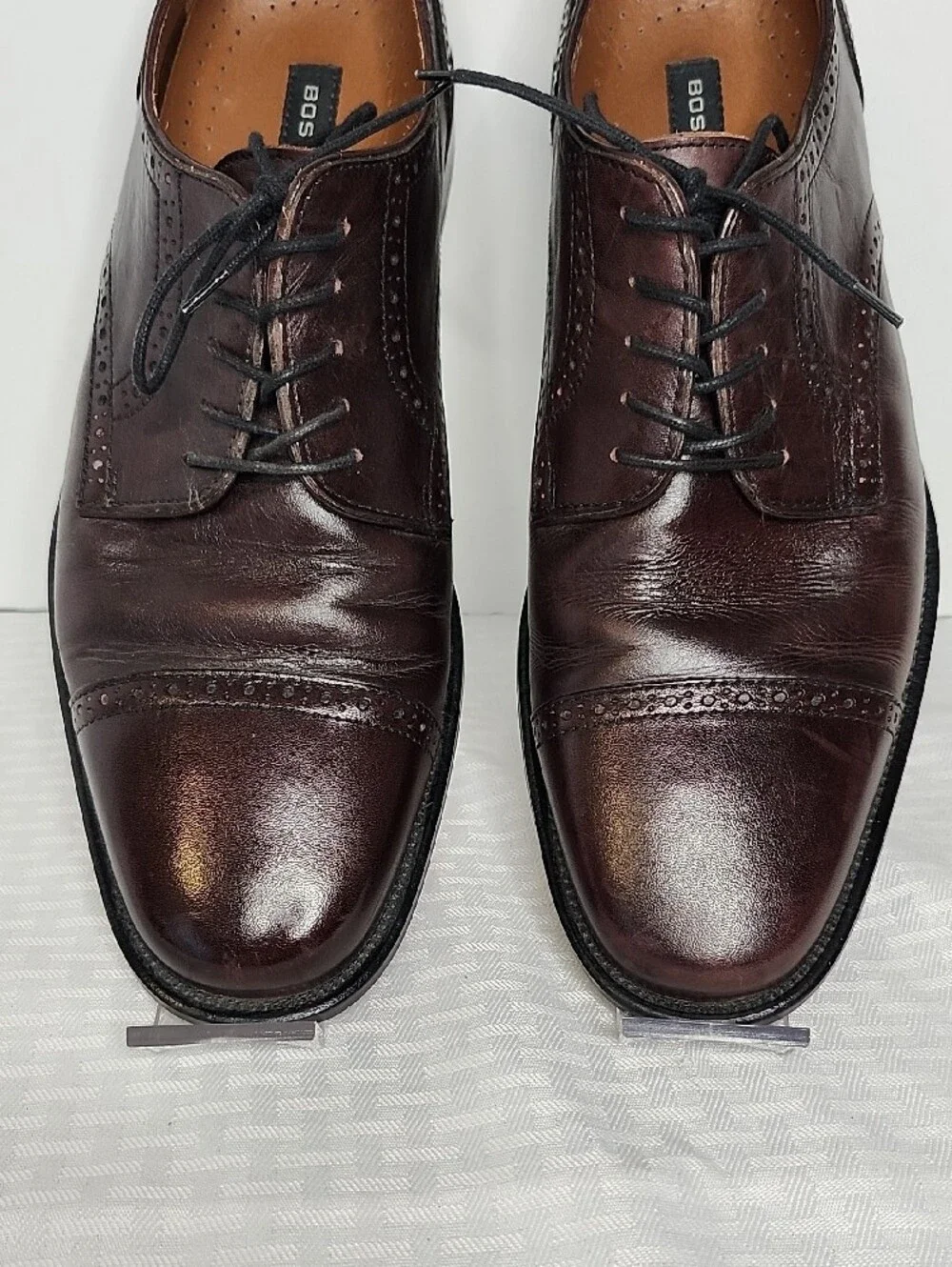 Bostonian Leather Dress Shoes Made in Italy Dk Brown